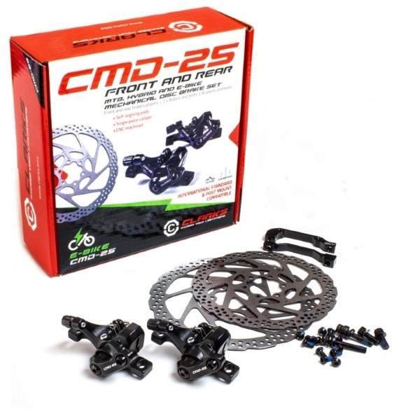 Clarks CMD-23 Scheibenbremsen-Set – Mechanisch, 160 Mm Rotoren, Schwarz, Für MTB/Hybrid