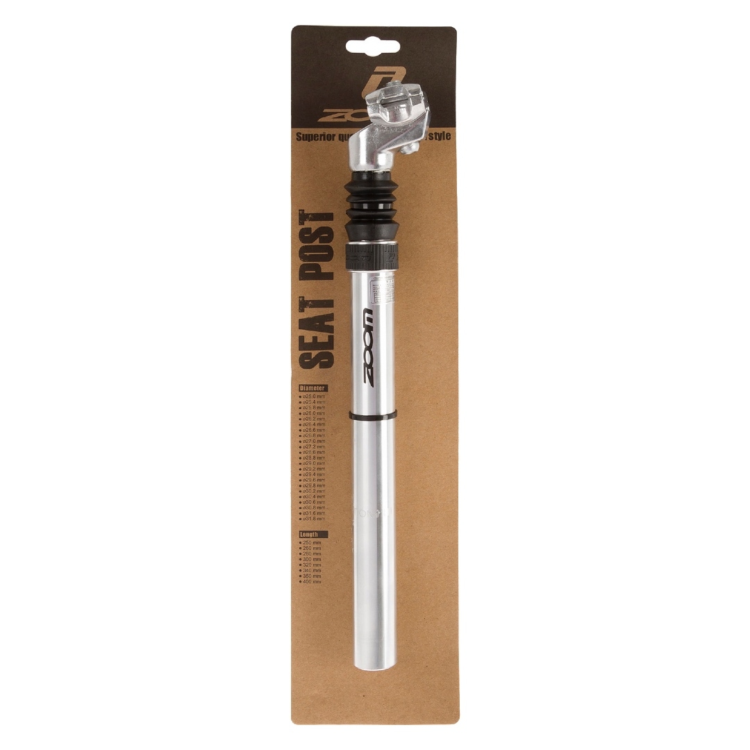 Zoom Silver Adjustable Suspension seat saddle Post